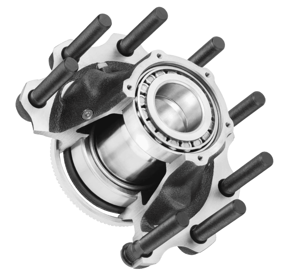 EnduraSet pre-adjusted wheel hub assembly, cut-away view